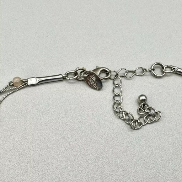 Lia Sophia Necklace Bellini Earth Tone Beaded Layered Triple Strand 18 Inch NWOT - Picture 3 of 8